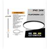Universo PLAFONIERA LED LAMPADA DA SOFFITTO 24W 220-240V 120° 2700K/4000K/6500K LV300-N3C