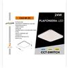 Universo PLAFONIERA LED LAMPADA DA SOFFITTO UNIVERSO 24W - IP20- 180Â° - 220-240V - Mod.C63-M-3C