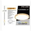 Universo PLAFONIERA LED LAMPADA DA SOFFITTO UNIVERSO 24W - IP40 - 120° - 220-240V - Mod. LV300-L3C