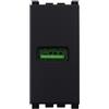 ETTROIT Modulo Presa Caricatore USB 5V 2,1A Colore Nero Compatibile Con Vimar Arke