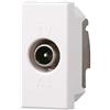 ETTROIT Presa Tv passante connettore maschio compatibile Bticino Axolute colore bianco Ettroit AB2253