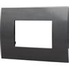 ETTROIT Placca Plastica 3P Colore Acciaio Scuro Compatibile Con Vimar Arke - VA83307