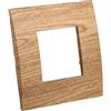 ETTROIT Placca Plastica Serie Venus 2P Colore Legno Scuro Compatibile Con Vimar Arke