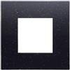 ETTROIT Placca Plastica Serie Venus 2P Colore Nero Brillante Compatibile Con Vimar Arke