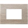 ETTROIT Placca Plastica Serie Venus 3P Colore Legno Chiaro Compatibile Con Vimar Arke