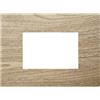 ETTROIT Placca Plastica Serie Venus 3P Colore Legno Scuro Compatibile Con Vimar Arke.