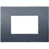 ETTROIT Placca Plastica Serie Venus 3P Colore Nero Brillante Compatibile Con Vimar Arke