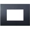 ETTROIT Placca Plastica Serie Venus 3P Colore Nero Compatibile Con Vimar Arke