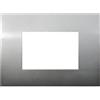 ETTROIT Placca Plastica Serie Venus 3P Colore Titanio Compatibile Con Vimar Arke