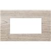 ETTROIT Placca Plastica Serie Venus 4P Colore Legno Chiaro Compatibile Con Vimar Arke