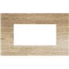 ETTROIT Placca Plastica Serie Venus 4P Colore Legno Scuro Compatibile Con Vimar Arke