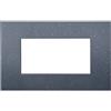 ETTROIT Placca Plastica Serie Venus 4P Colore Nero Brillante Compatibile Con Vimar Arke