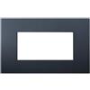 ETTROIT Placca Plastica Serie Venus 4P Colore Nero Compatibile Con Vimar Arke