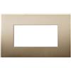 ETTROIT Placca Plastica Serie Venus 4P Colore Oro Compatibile Con Vimar Arke