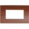 ETTROIT Placca Plastica Serie Venus 4P Colore Radica Compatibile Con Vimar Arke