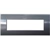 ETTROIT Placca Plastica Serie Venus 7P Colore Acciaio Scuro Compatibile Con Vimar Arke