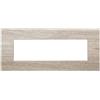 ETTROIT Placca Plastica Serie Venus 7P Colore Legno Chiaro Compatibile Con Vimar Arke.
