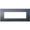 ETTROIT Placca Plastica Serie Venus 7P Colore Nero Brillante Compatibile Con Vimar Arke