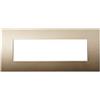 ETTROIT Placca Plastica Serie Venus 7P Colore Oro Compatibile Con Vimar Arke