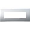 ETTROIT Placca Plastica Serie Venus 7P Colore Silver Compatibile Con Vimar Arke