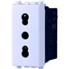 ETTROIT Presa Bipasso Bivalente 2P+T 10/16A Colore Bianco Compatibile Con Vimar Arke