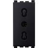 ETTROIT Presa Bipasso Bivalente 2P+T 10/16A Colore Nero Compatibile Con Vimar Arke