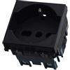 ETTROIT Presa Schuko 2P+T 16A Colore Nero Compatibile Con Vimar Arke