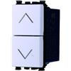 ETTROIT Pulsante Saliscendi Commutatore doppio interblocco 1P+1P 10A Tapparelle Colore Bianco Compatibile Con Vimar Arke - VA1204B