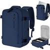 VOESLD Zaino da Viaggio 45x36x20, Zaino Aereo Cabina Bagaglio a Mano Sotto il Sedile Zaino Borse da Viaggi Donna Uomo Porta PC per EasyJet, Ryanair, Wizzair,Volotea,Vueling (Blue45x36x20)