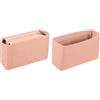 sourcing map Set di inserti organizer per borse, organizer portatili in feltro con cerniera, scomparti multipli, fodera per borsa a tracolla, borsa tote (21,9 x 6,1 x 14,1 cm, rosa chiaro)