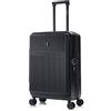 CELIMS - Valigie con scomparto frontale tascabile per laptop - Cabina, medio, grande, 55 x 35 x 25, ABS, ruote 360 gradi, ABS, resistente, leggero, bagagli, set di valigia, Nero , Moyenne, Media