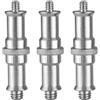 KONTONTY Set 3 Viti Adattatrici in Ferro Galvanizzato da 1/4 a 3/8 per Stativi Luce, Accessori per Treppiedi Fotografici, per Riprese Video e Interviste