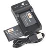 DSTE - Batteria agli ioni di litio LI-70B e caricatore micro USB, compatibile con fotocamera Olympus D-700, D-705, D-710, D-715, D-745, FE-5040, VG-110, VG-120, VG-130, VG-160, X-940, X-990