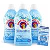 Generico Chante clair Ammorbidente Concentrato, 1140 ml, Confezione 3 Flaconi, 171 Lavaggi, con Profumatore Bucato Mon Amour Blu Mare (Fiori di Loto)