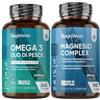 WeightWorld Omega 3 Olio di Pesce e Magnesio Completo Bundle, 240 Softgel + 180 Capsule, Omega 3 2000mg con 660mg di EPA, 440mg di DHA, Magnesium Complex 490mg per Dose, 4 in 1 con Bisglicinato, Citrato, Taurato