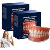 EBHO 2 Set di Faccette Dentali, Dentiera Finta Naturale, Kit per Dentiera Completa Superiore e Inferiore, Riparazione Temporanea Denti, con 50 g di gel per la dentizione（C）