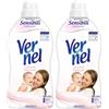 Vernel Carezza Delicata Ammorbidente Concentrato Per Lavatrice Per Pelli Sensibili e Delicate Senza Coloranti 28 Lavaggi 700 ml (2 Unità)