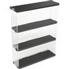 DuvinDD Espositore in acrilico per oggetti da collezione Funko POP mensola trasparente da parete o da bancone con porta scorrevole e organizer per action figure Toy Doll Collection