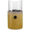 tepro Braciere a gas da tavolo con pietre decorative, 16 cm, piano rotondo a gas con inserto in vetro beige