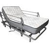 amuéblate online - Confezione letto elettrico articolato rinforzato Ergotop a 5 piani con materasso viscoelastico Dorsaltec + set ringhiere in acciaio 90 x 190 cm