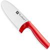 ZWILLING Twinny Coltello da cuoco per bambini, 10 cm, Acciaio inox, Lama arrotondata, Progettato per le mani dei bambini, Impugnatura in plastica, Rosso