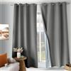 ED ENJOY HOME Tenda oscurante termica, grigia, isolante, anti freddi e anti caldi, 100% oscurante, finitura occhielli, 135 x 240 cm, tessuto satinato, fodera tecnica, collezione Oxford