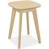Relaxdays Sgabello in bambù per Cucina, Bagno e Salotto, HxLxP: 46 x 33 x 33 cm, Sgabellino per Piante, Colore Naturale