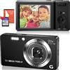 FAYIBUY 56MP 2160P HD Macchina Fotografica Digitale Zoom 20X Fotocamera Digitale 2,7" LCD Macchina Motografica Compatta, Ricaricabile Vlogging Fotocamera con Scheda da 32GB per Bambini Studenti Principianti