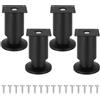 Torven Set di 4 gambe in acciaio inox per mobili (250 kg di carico), gambe regolabili per mobili, come gambe per armadio, gambe per divano, gambe per mobili da bagno, gambe per letto e gambe per