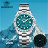 ADDIESDIVE GMT Orologio da uomo al quarzo con cristallo di zaffiro Swiss Ronda 515-24H Dual Time BGW9 Orologio subacqueo super luminoso impermeabile 20Bar