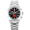 PRESTIGE & DELUXE Orologio da polso uomo Lowell Milan cronografo Cinturino Acciaio inossidabile - Quadrante 38 mm in pregiato cofanetto + portachiave calcio