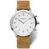 Kronaby Orologio Smart Uomo Ibrido in Acciaio Inossidabile e Pelle Marrone