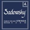 Sadowsky Blue Label 045-105 - Set di 4 corde per basso, in acciaio INOX, colore: Blu