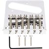 Yootones 1 ponte per chitarra a 6 selle, stile vintage, compatibile con Fender Tele Telecaster, parti di ricambio per chitarra elettrica (argento)